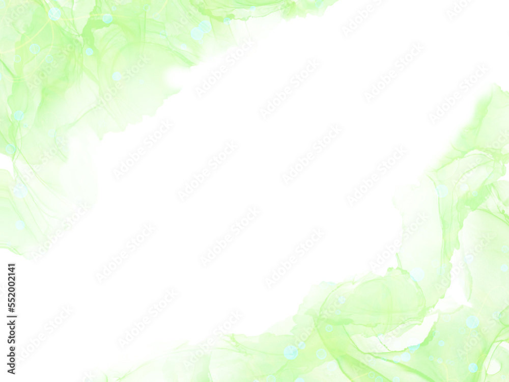 緑のアルコールインクフレーム、壁紙