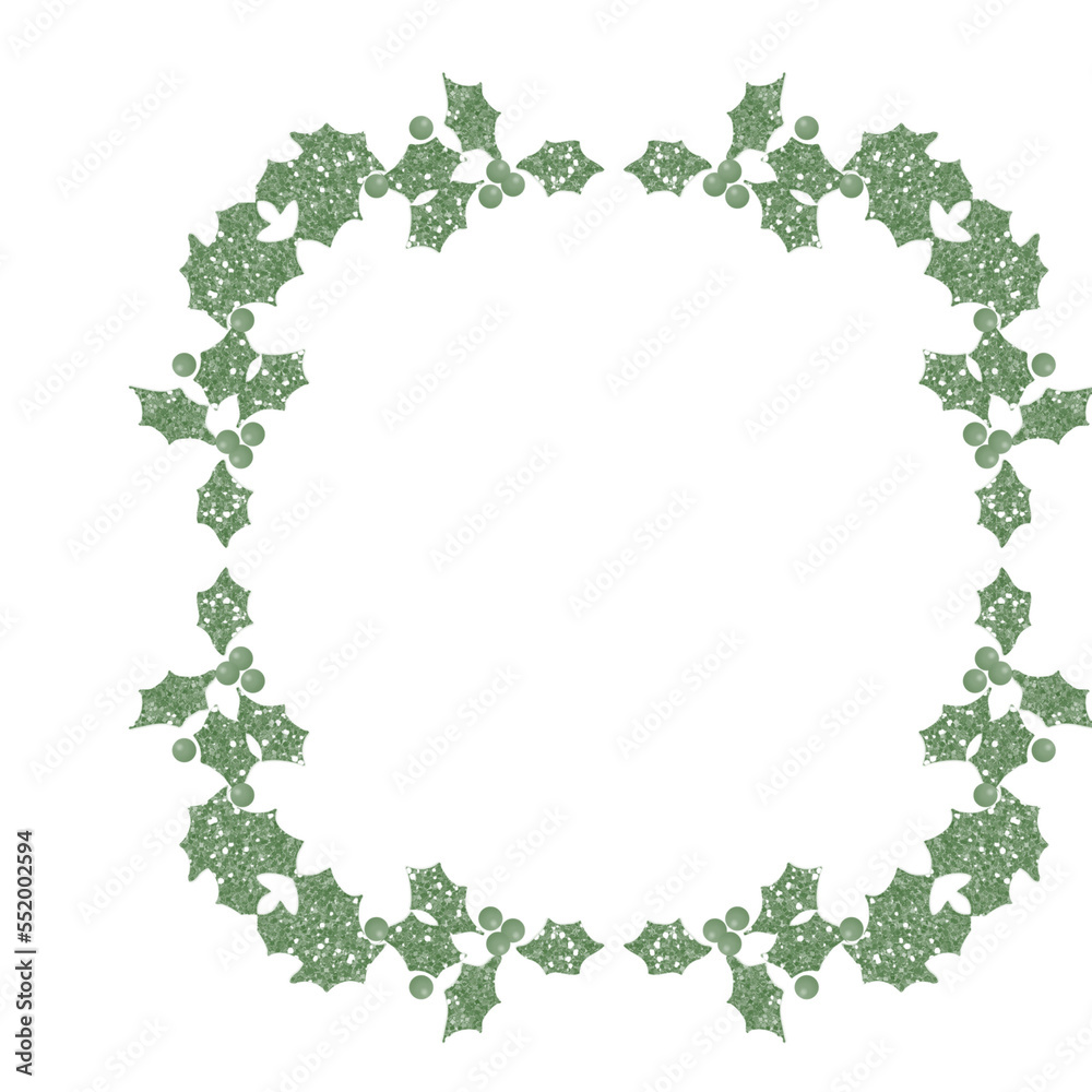 green leaves frame transparent background png christmas decoration