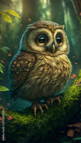 cute owl in the forest