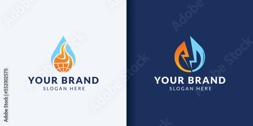 electric water logo design collection