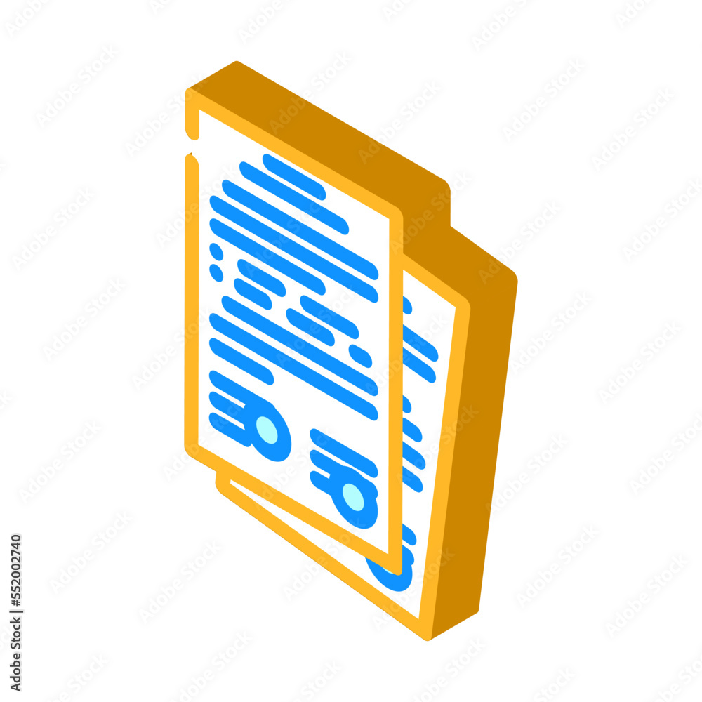 information folder isometric icon vector. information folder sign. isolated symbol illustration information folder isometric icon vector. information folder sign. isolated symbol illustration