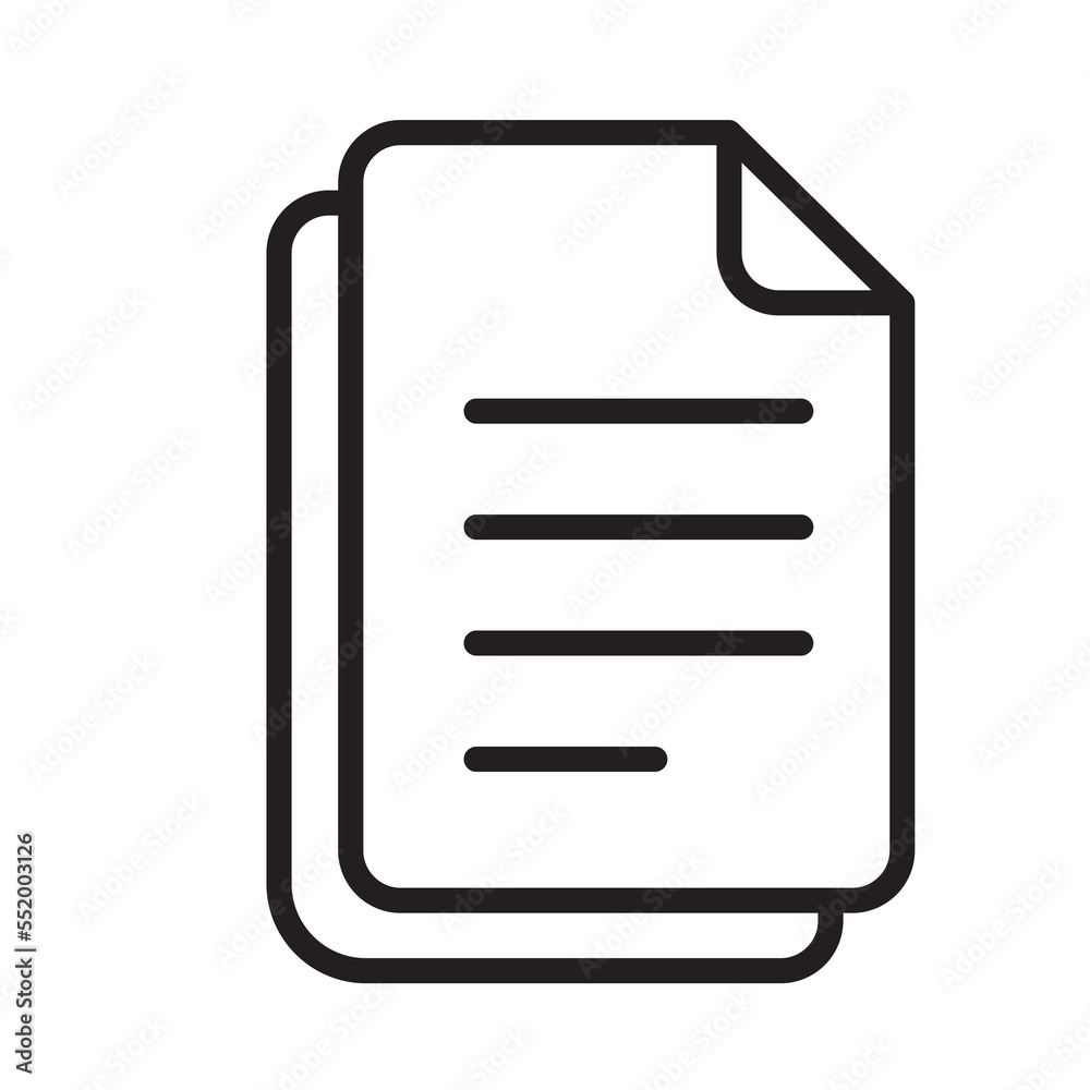 Paper icon isolated flat design vector illustration. Paper icon isolated flat design vector illustration.