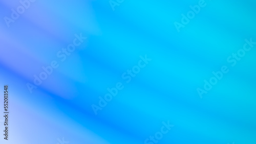 Turquoise and blue smooth blurry background with copy space for text