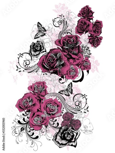 Abstract design print on plain base