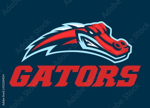 Head of Alligator Crocodile Mascot Sport Logo