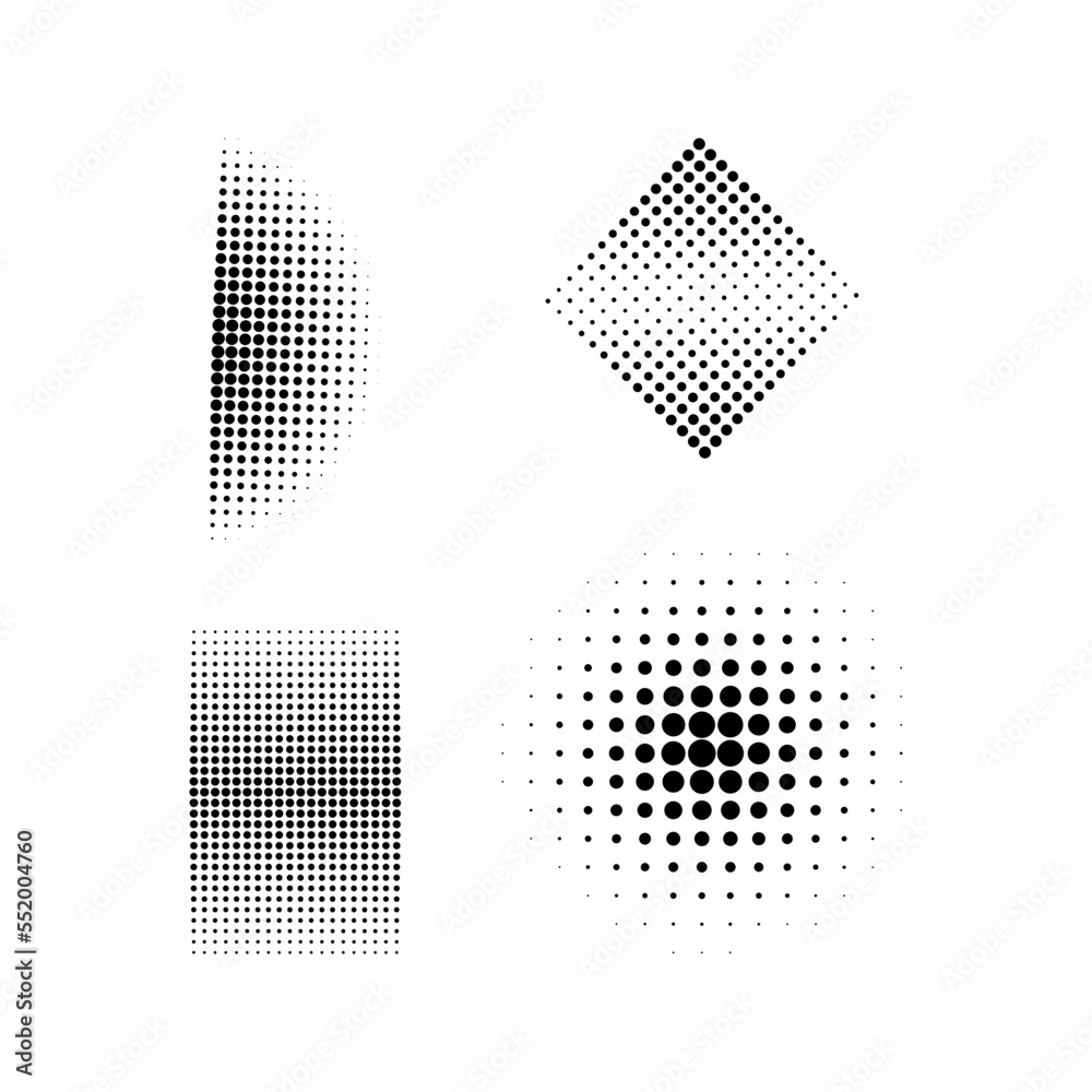 Half Tone collection of circle dots for design element templates