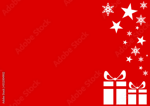 Biglietto natalizio rosso