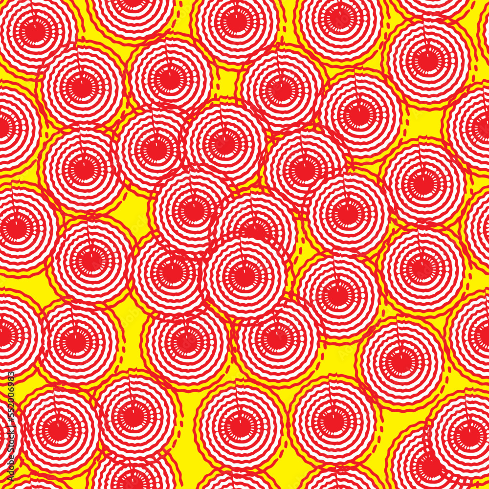 Aboriginal Dot Cushion Fabric Pattern Seamless
