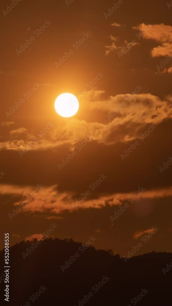 Timelapse of dramatic sunset with orange sky in a sunny day. Timelapse of dramatic sunset with orange sky in a sunny day.