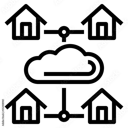 cloud transmit outline icon