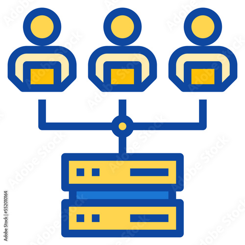 cloud computing two tone icon