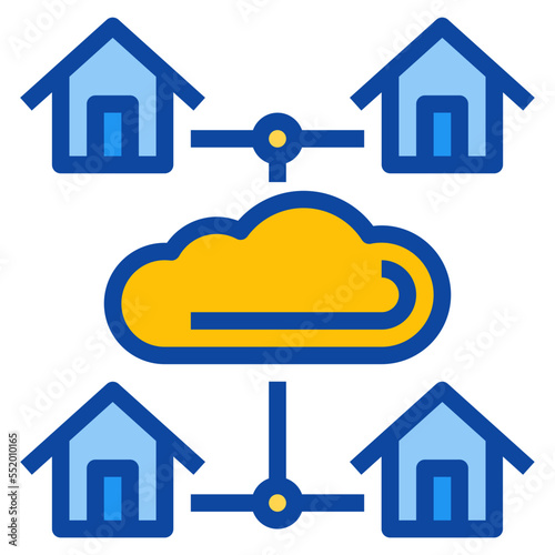 cloud transmit two tone icon