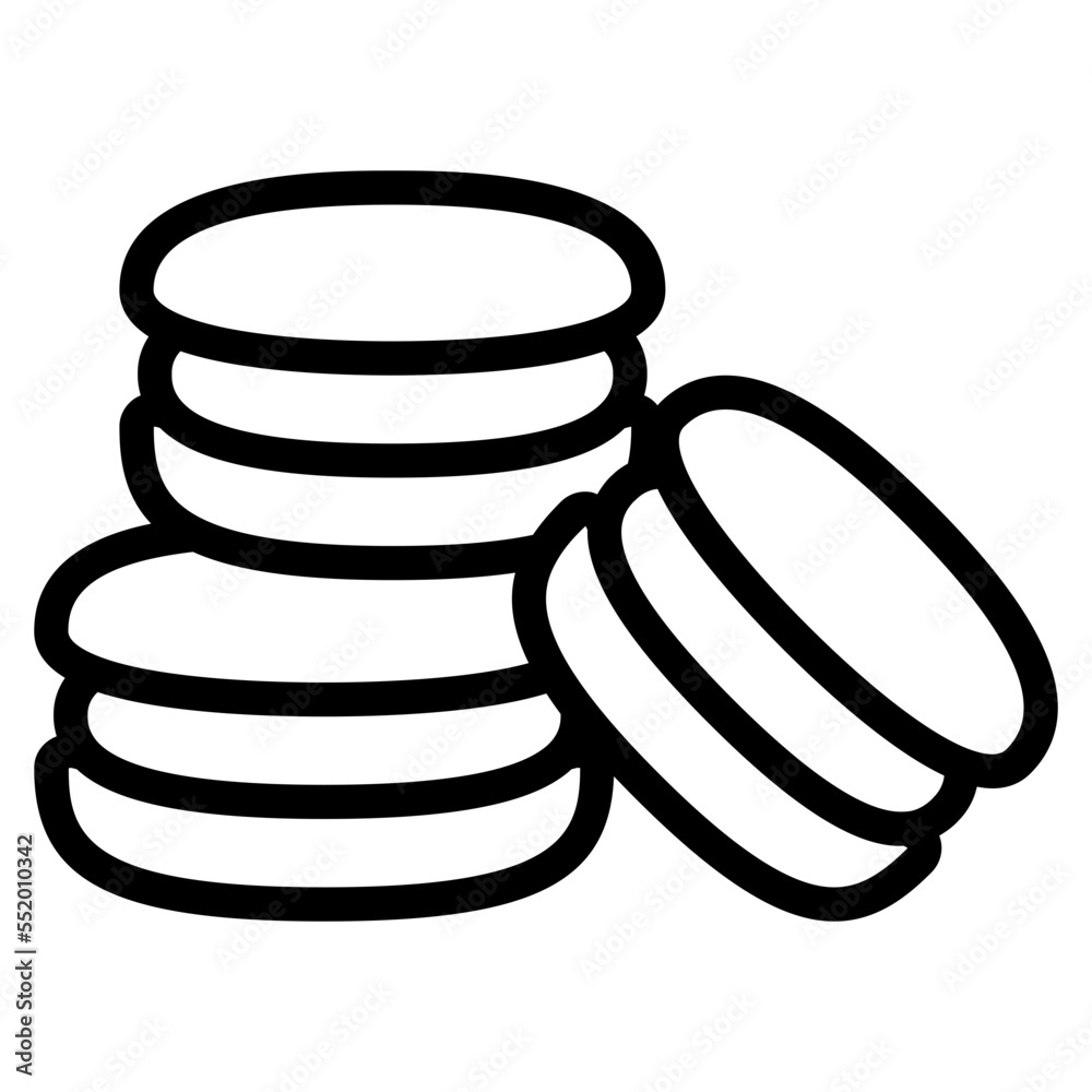macaron outline icon macaron outline icon