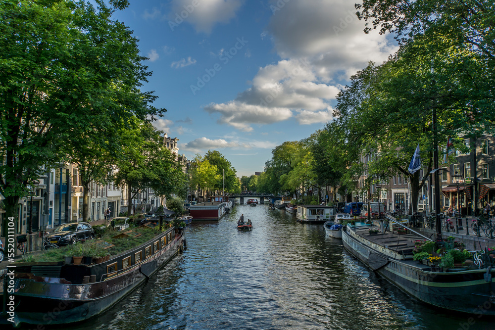 Fototapeta premium Amsterdam Canal Scenery