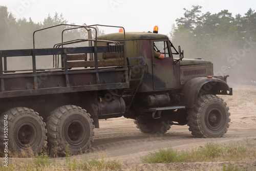 MILITARY TRUCK - Old Russian vehicle at the shows of military enthusiasts