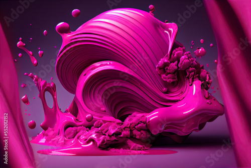 Viva magenta color paint, trending color of 2023