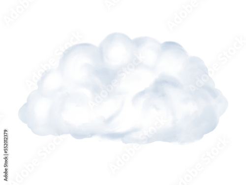 realistic watercolor cloud isolated on transparency background ep09