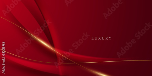 Abstract background design modern red and gold geometric elements vector illustration