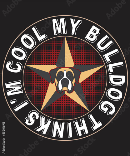 Dog vector t-shirt design photo