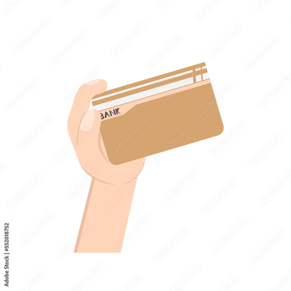hand holding bank saving book and money collection hand holding bank saving book and money collection