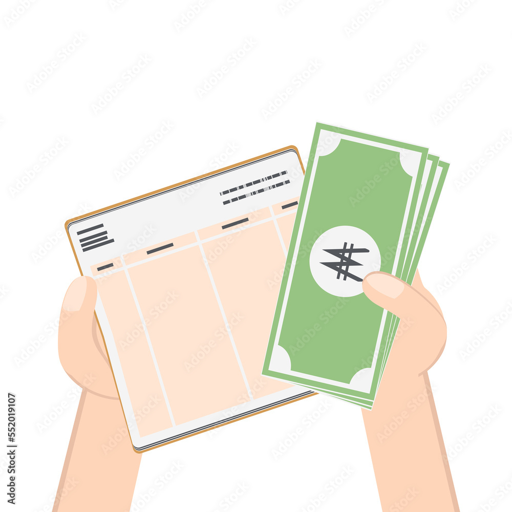 hand holding bank saving book and money collection set hand holding bank saving book and money collection set