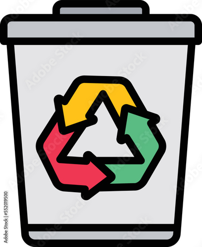 Trash Recycle Vector Icon 
