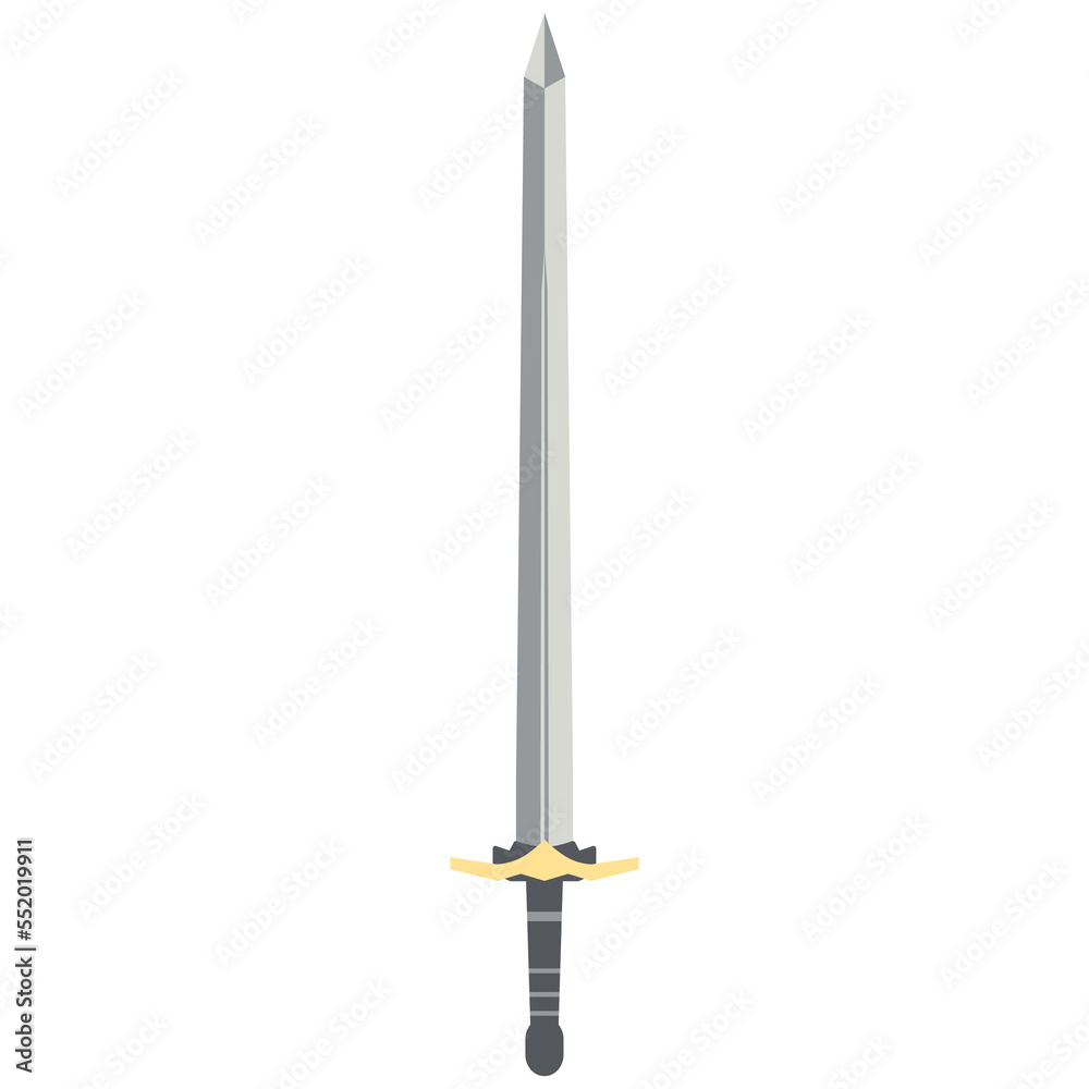 Sword Two Handed Two Side Sharp Swords Samurai Knight Weapon