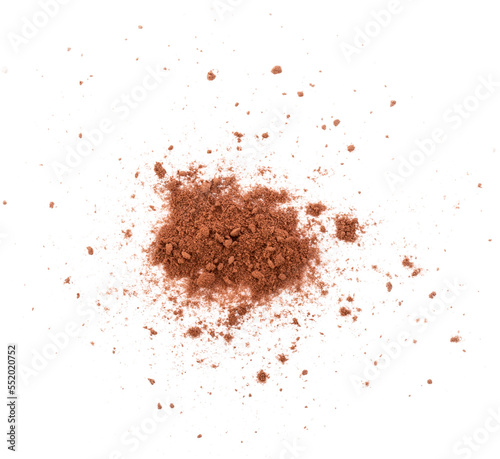pile cocoa powder isolated on transparent png