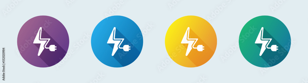 Charge solid icon in flat design style. Recharge signs vector illustration. Charge solid icon in flat design style. Recharge signs vector illustration.