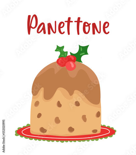 Traditional Italian dessert. Panettone baking for easter and christmas.