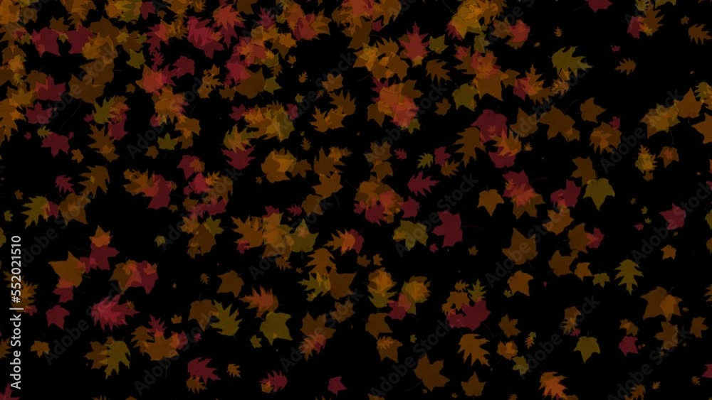 4k animated abstract background with falling autumn leaves 4k animated abstract background with falling autumn leaves
