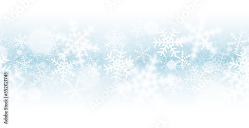 Christmas Snowflakes Isolate Transparent PNG Seamless Border For White Background