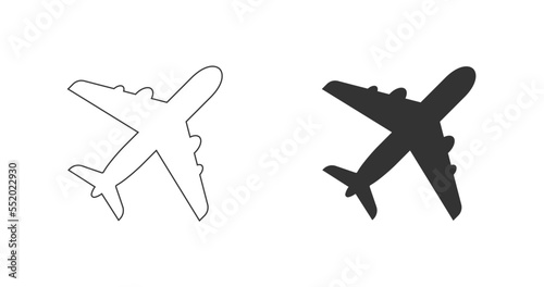 Airplane symbol. Plane flight icon. Transporting  travel. Vector stock illustration.