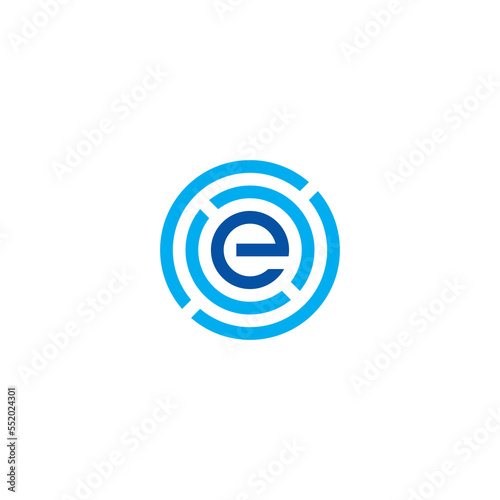Letter E logo or icon design