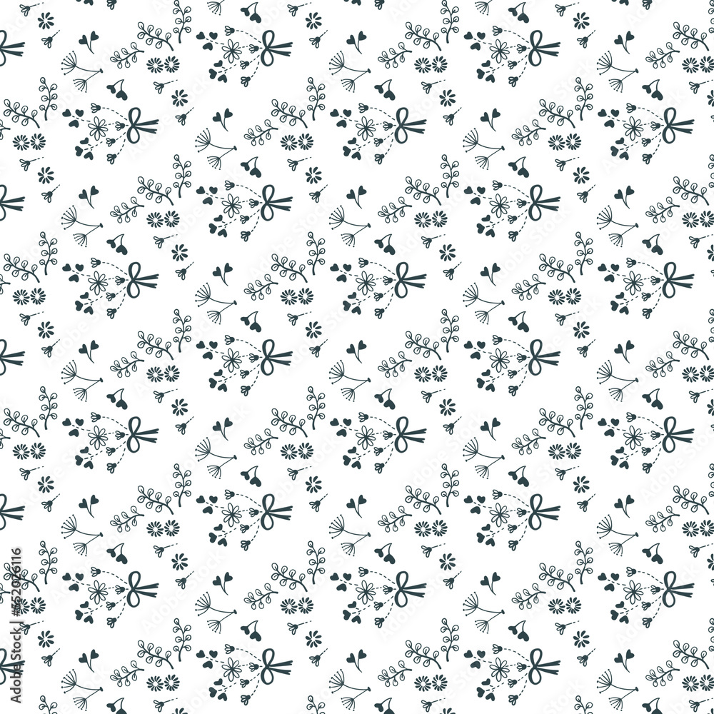 Black and white floral pattern, transparent background. Black and white floral pattern, transparent background.
