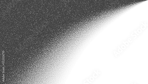 Black Noise Stippled Dotwork Halftone Gradient Isolated PNG Smooth Rounded Border