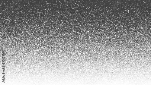 Black Noise Stipple Halftone Gradient Isolated PNG Distressed Textured Grunge Background