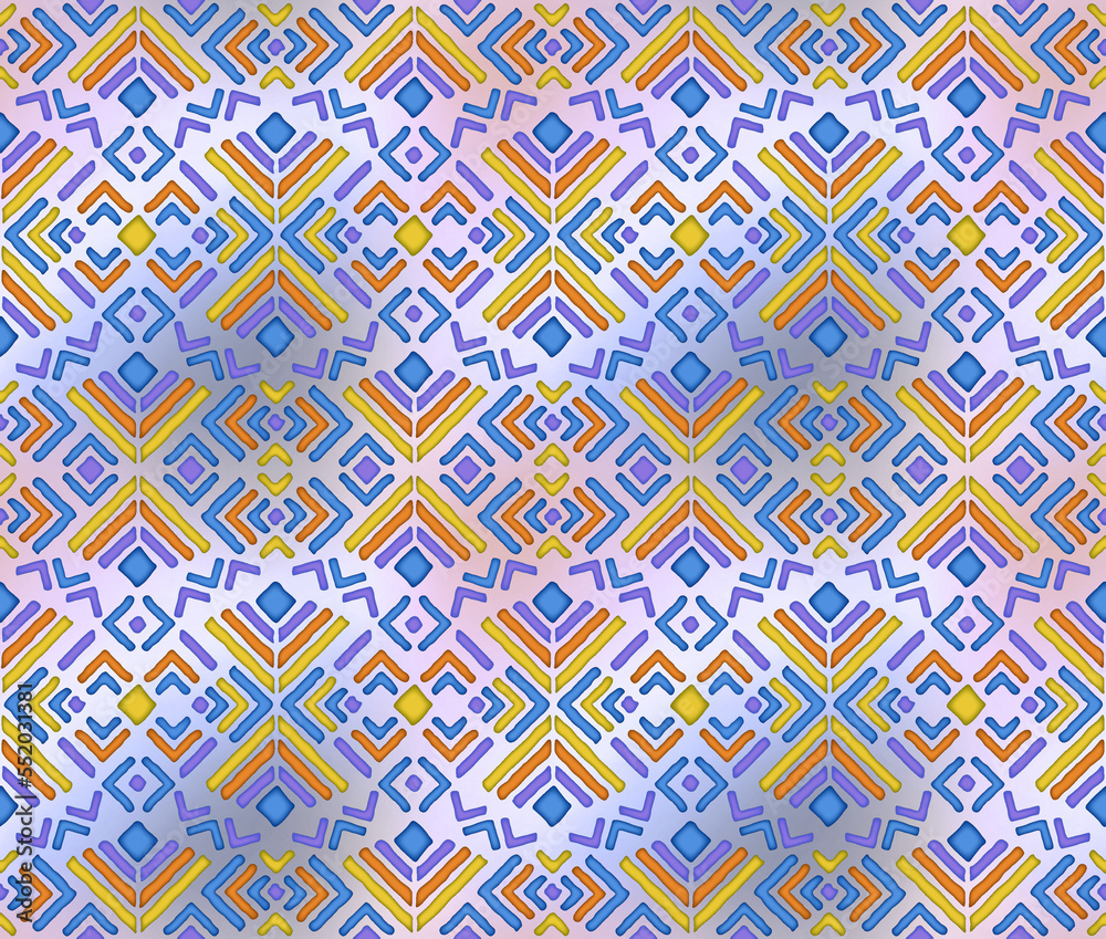 Gradient Bright Dayak Blue - Seamless Repeat Patterns