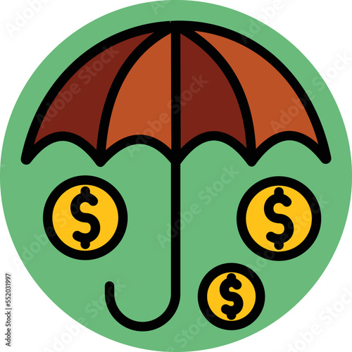 Dollar Protection Vector Icon
