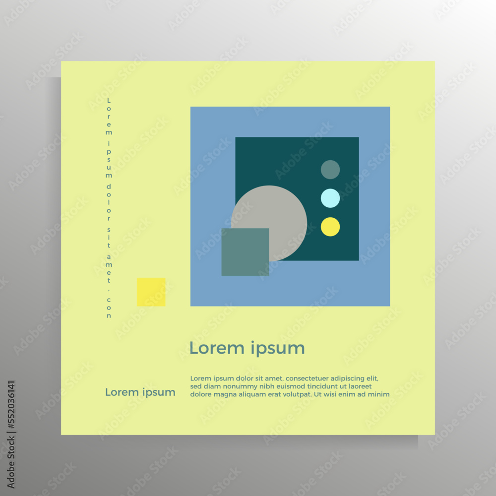 Fototapeta premium Cover design for booklet, brochure, folder, book, poster. Vector geometric template with place for your text.