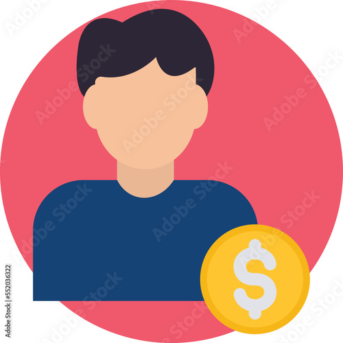 Contributor earning Vector Icon
