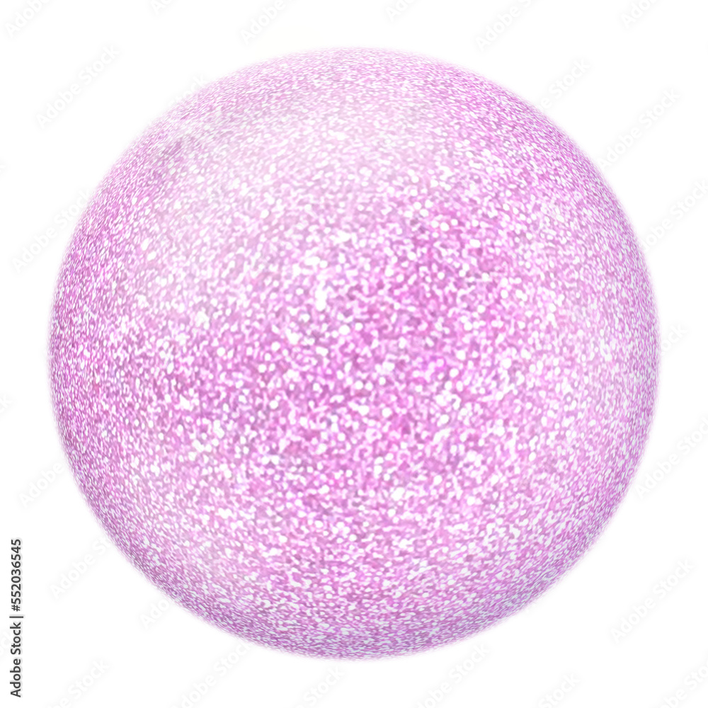  ラーボールみたいにキラキラしたラメピンクの丸いワンポイント