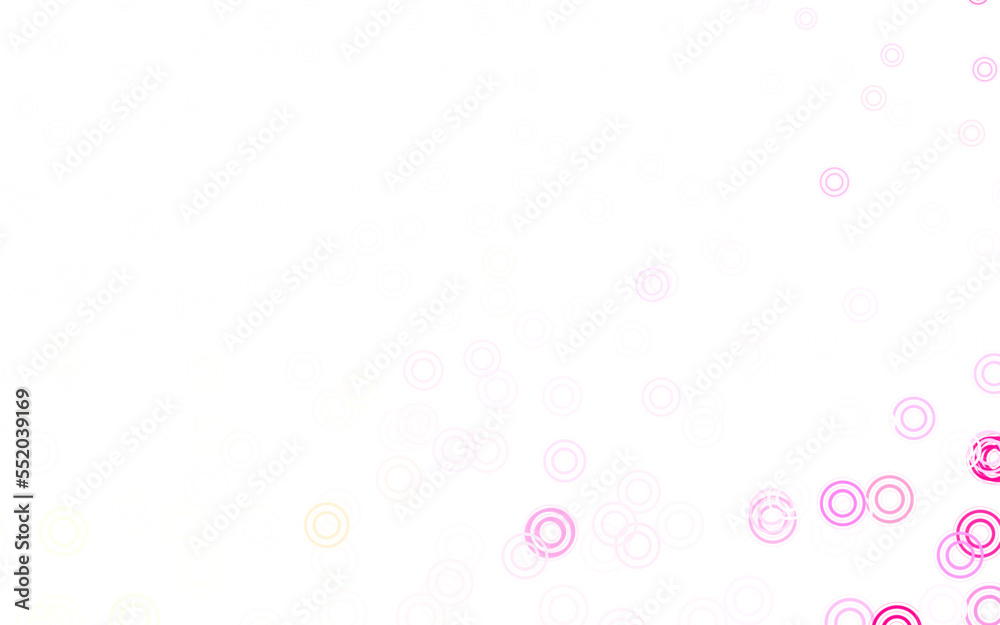 Light Pink, Yellow vector pattern with spheres. Light Pink, Yellow vector pattern with spheres.
