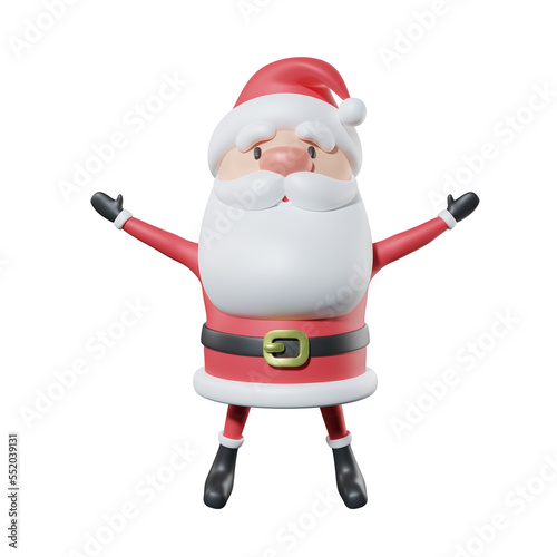 Santa clasus merry christmas 3d render photo