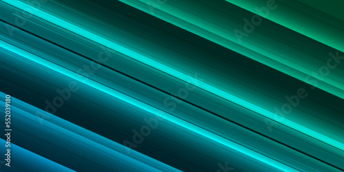 Dark background, colorful neon green lights, bright reflections. 3d rendering illustration