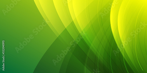 green geometric background. Liquid color background design. Fluid shapes composition.