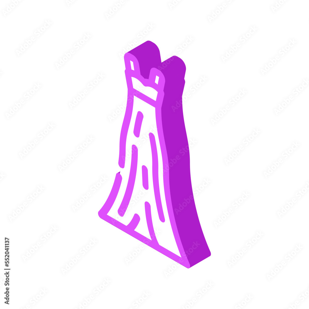 empire wedding dress isometric icon vector. empire wedding dress sign. isolated symbol illustration empire wedding dress isometric icon vector. empire wedding dress sign. isolated symbol illustration