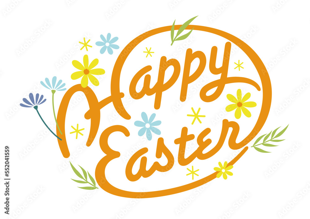 Obraz premium Happy Easter Vector Colorful Symbol Logo Isolated On A White Background. 