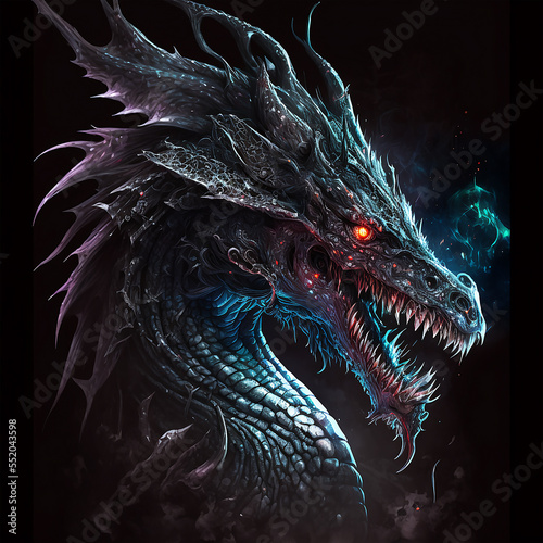 A magical dragon in mythical scene digital art © Heisenberg1992