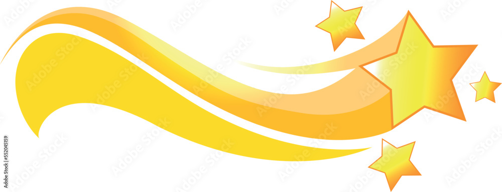 Obraz premium Star burst decorative element. Golden banner emblem